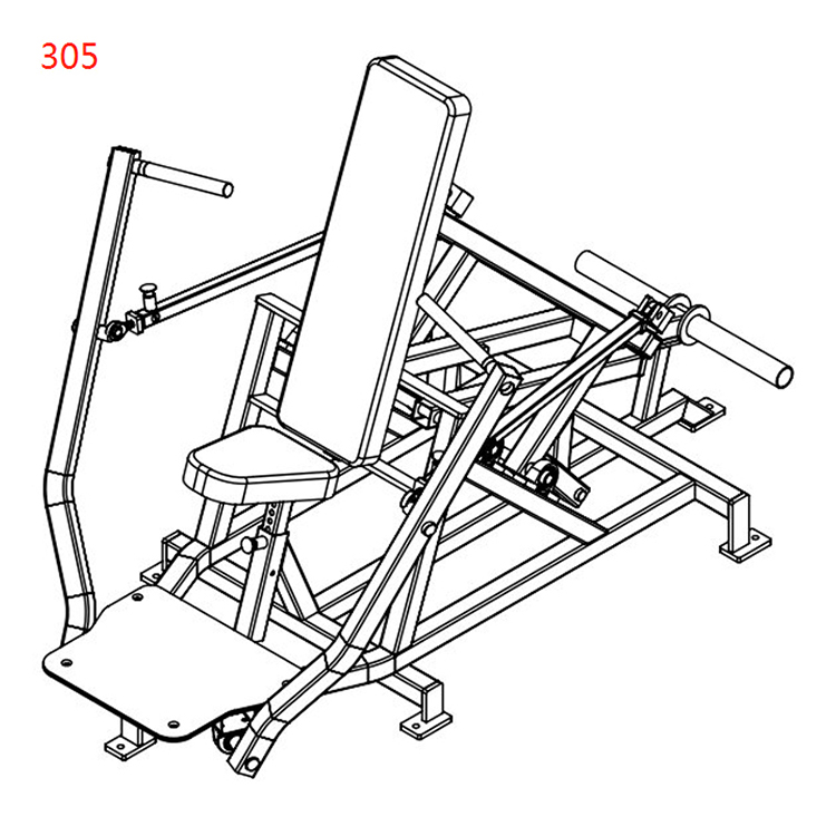 Wyciskanie klatki piersiowej w pozycji siedzącej<br />DJ-Flex-305 Wyciskanie klatki piersiowej w pozycji siedzącej<br />DJ-Flex-305